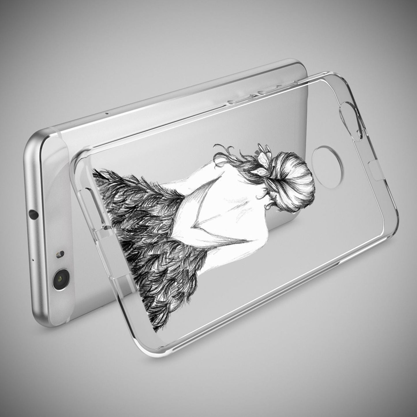 Huawei Nova Handy Hülle von NALIA, Silikon Motiv Case Cover Muster TPU Schutz