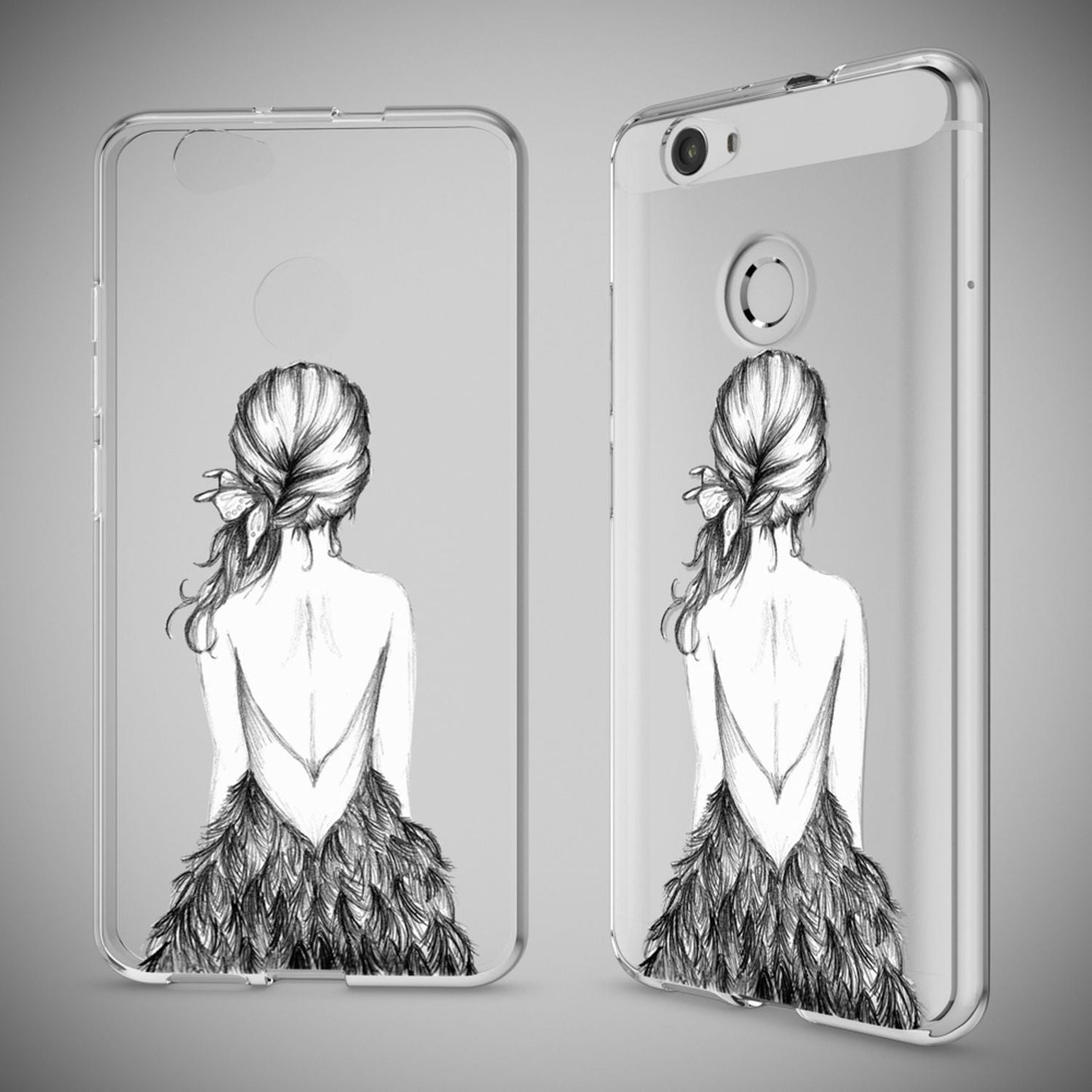 Huawei Nova Handy Hülle von NALIA, Silikon Motiv Case Cover Muster TPU Schutz