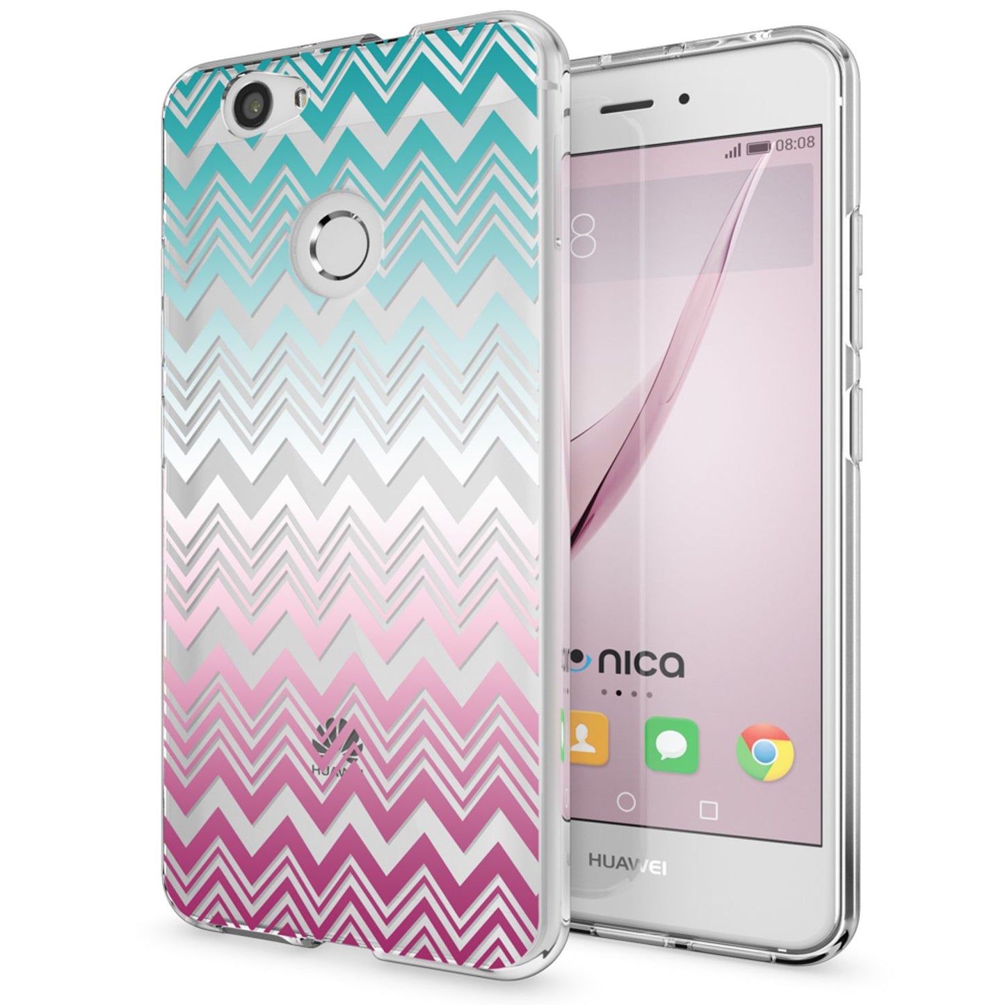 Huawei Nova Handy Hülle von NALIA, Silikon Motiv Case Cover Muster TPU Schutz