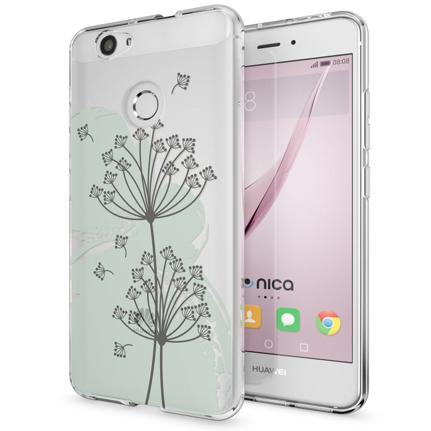 Huawei Nova Handy Hülle von NALIA, Silikon Motiv Case Cover Muster TPU Schutz