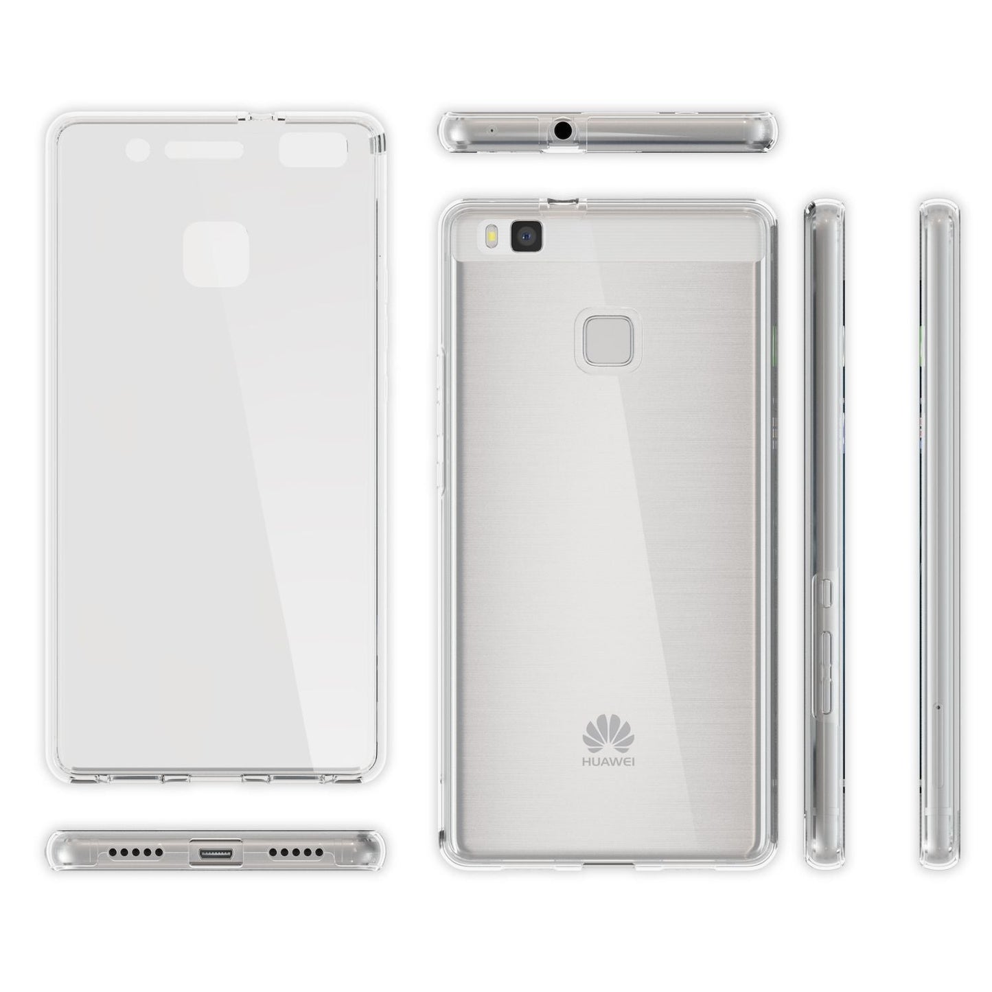 Huawei P9 Lite 2016 360° símahulstur frá NALIA, sílikonhlíf með fullri vörn