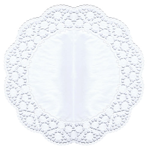 PAPSTAR Tortenspitzen rund Ø 36 cm, weiß, für Torten und Kuchen | Folie (6 Stück)