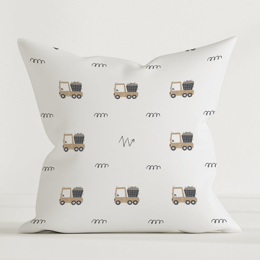 "Baufahrzeuge" Premium Kinder Dekokissen