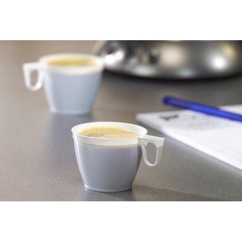 Starpak 10 Kaffeetassen, PS 0,18 l Ø 7,8 cm · 6 cm weiss | Schrumpffolie (10 Stück)