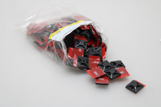 Sjálflímandi festingarfestingar úr B-flokki frá HellermannTyton MB3APT-I-PA66-BK, 100 stykki