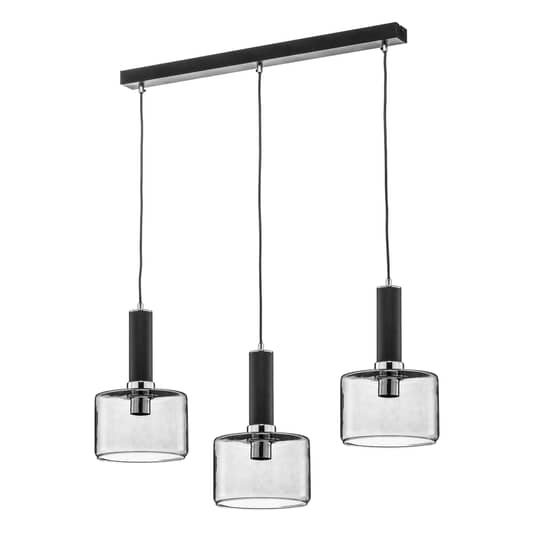 B-stock Euluna hanging light hanging light lamp light Viva smoke/black/chrome 3 flames 
