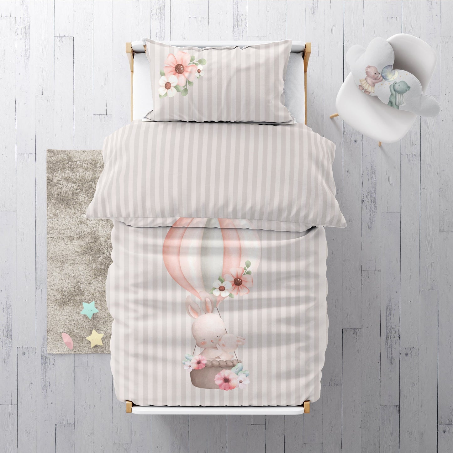 "Rabbit Family" Premium Children's Bedding