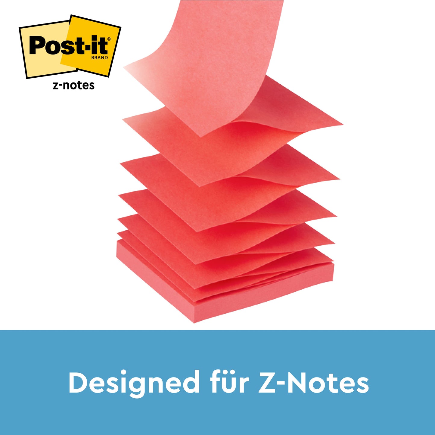 Post-it® Z-Notes Dispenser, PRO, Schwarz + Post-it® Super Sticky Z-Notes, Gelb, 76 mm x 76 mm, 90 Blatt/Block