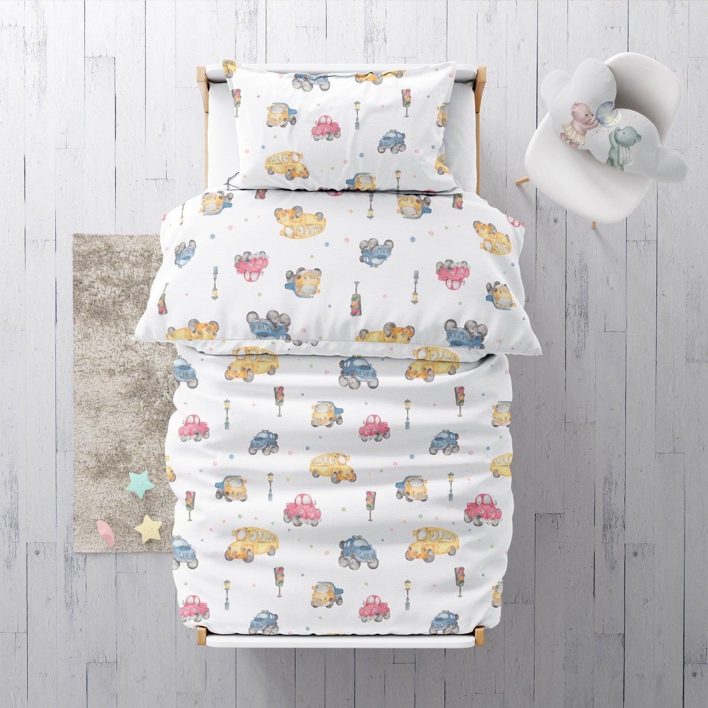 "Autos" Premium Kinderbettwäsche