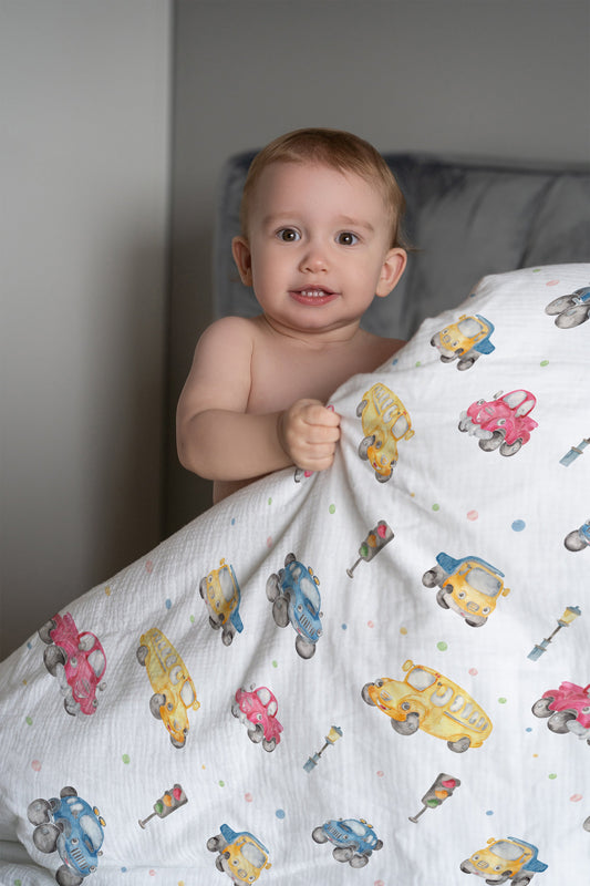 "Autos" Premium Kinderbettwäsche