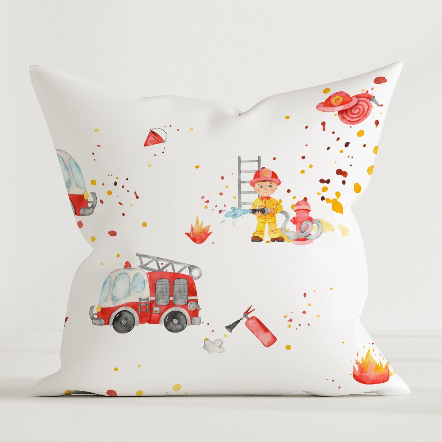 "Firefighter" Premium Children's Decorative Pillow