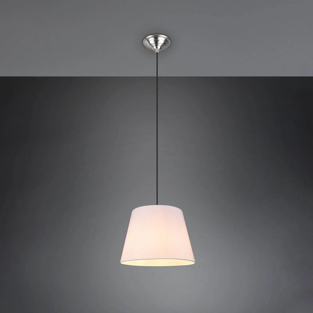 B-Ware Lindby Alomira Pendelleuchte Nickel White Hangelampe Deckenlampe Lampe Leuchte