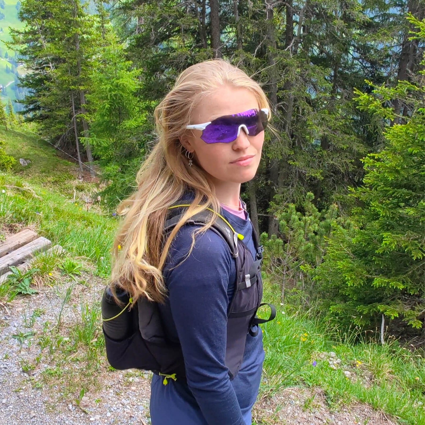 Hjólreiðagleraugu með spegilglerjum, UV400 vörn, rammalaus - SWIFT 