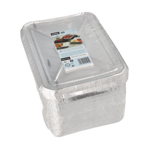 Starpak 50 Menüschalen + Deckel, Alu