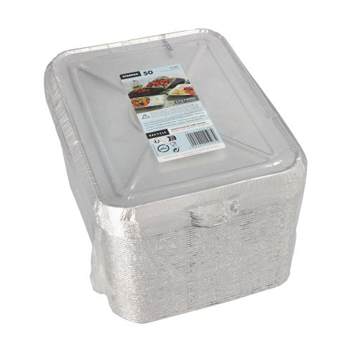 Starpak 50 Menüschalen + Deckel, Alu
