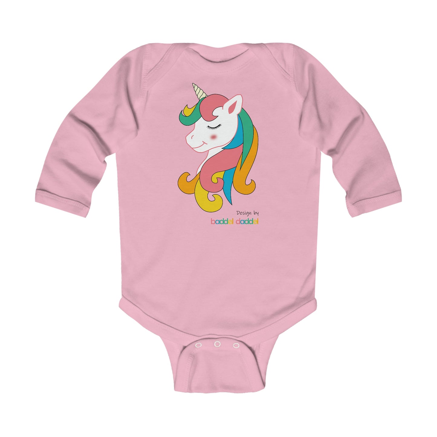 Langarm Body - Einhorn von baddeldaddel für Babys