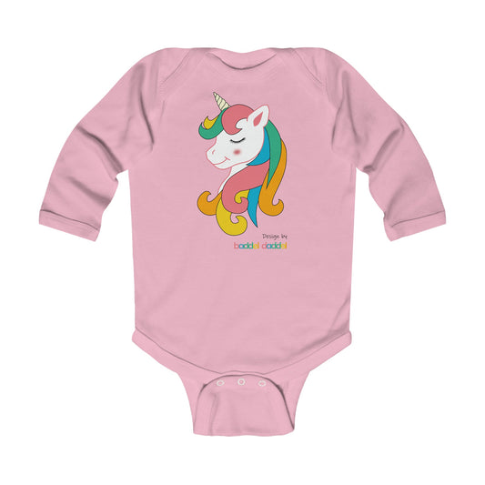Langarm Body - Einhorn von baddeldaddel für Babys