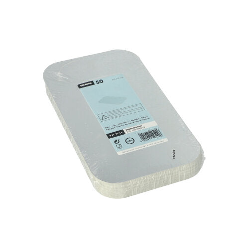 Starpak 50 Einlegedeckel, PP-beschichtet eckig 21,8 cm x 12,3 cm | Schrumpffolie (50 Stück)