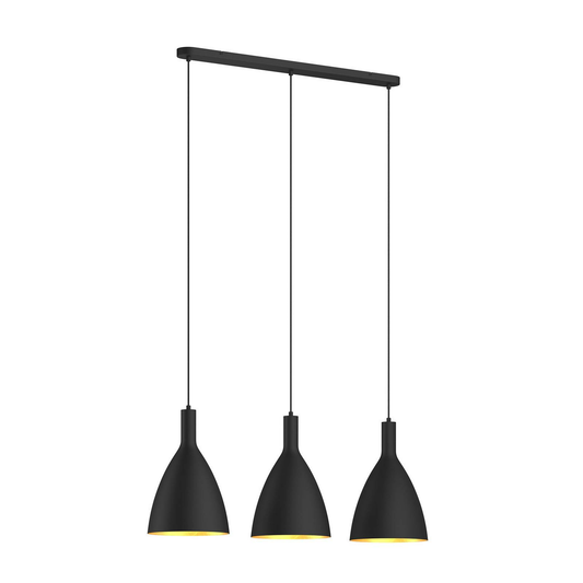 B-flokks Arcchio Arthuria hengiljós, loftlampi, 3 perur, svart, E27 