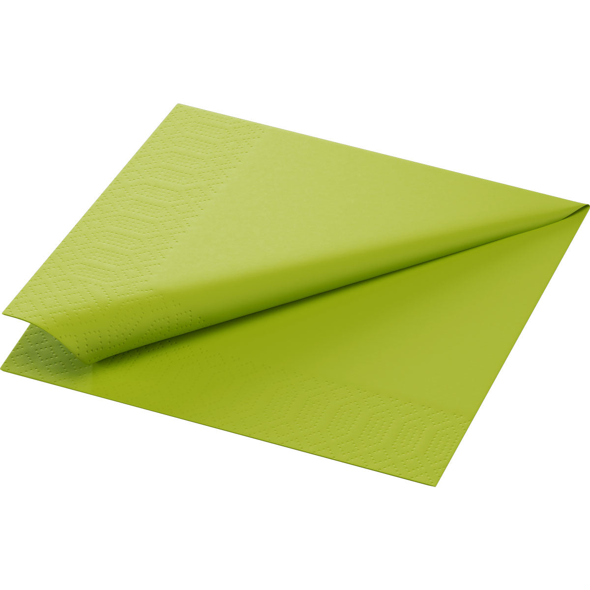 Zelltuchservietten 33x33 cm, 3-lagig, kiwi - 1/4 Falz | Packung (50 Stück)