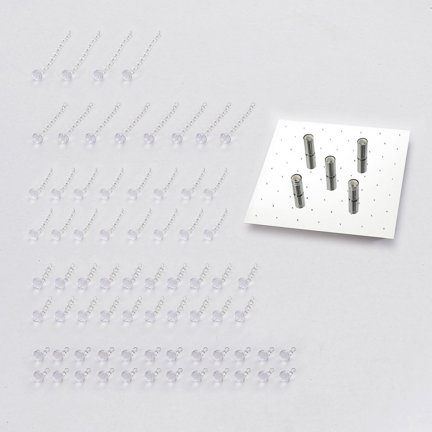 B-flokks Lindby Annica loftlampi, loftljós, lampi, ljósastæði, akrýl hengilampi, silfur 