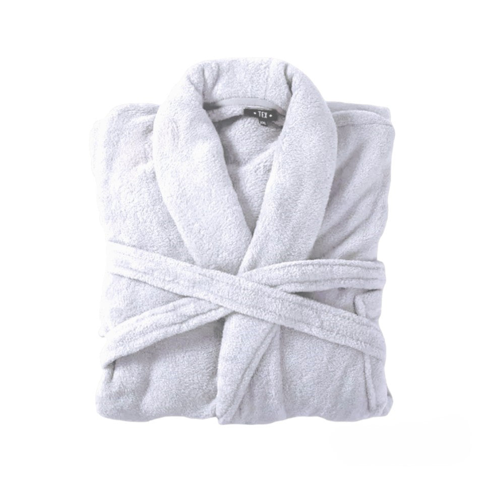 Bademantel flauschig » Saunamantel in Teddy-Plüsch Qualität » leichter/dünner Morgenmantel 100 cm lang » unisex