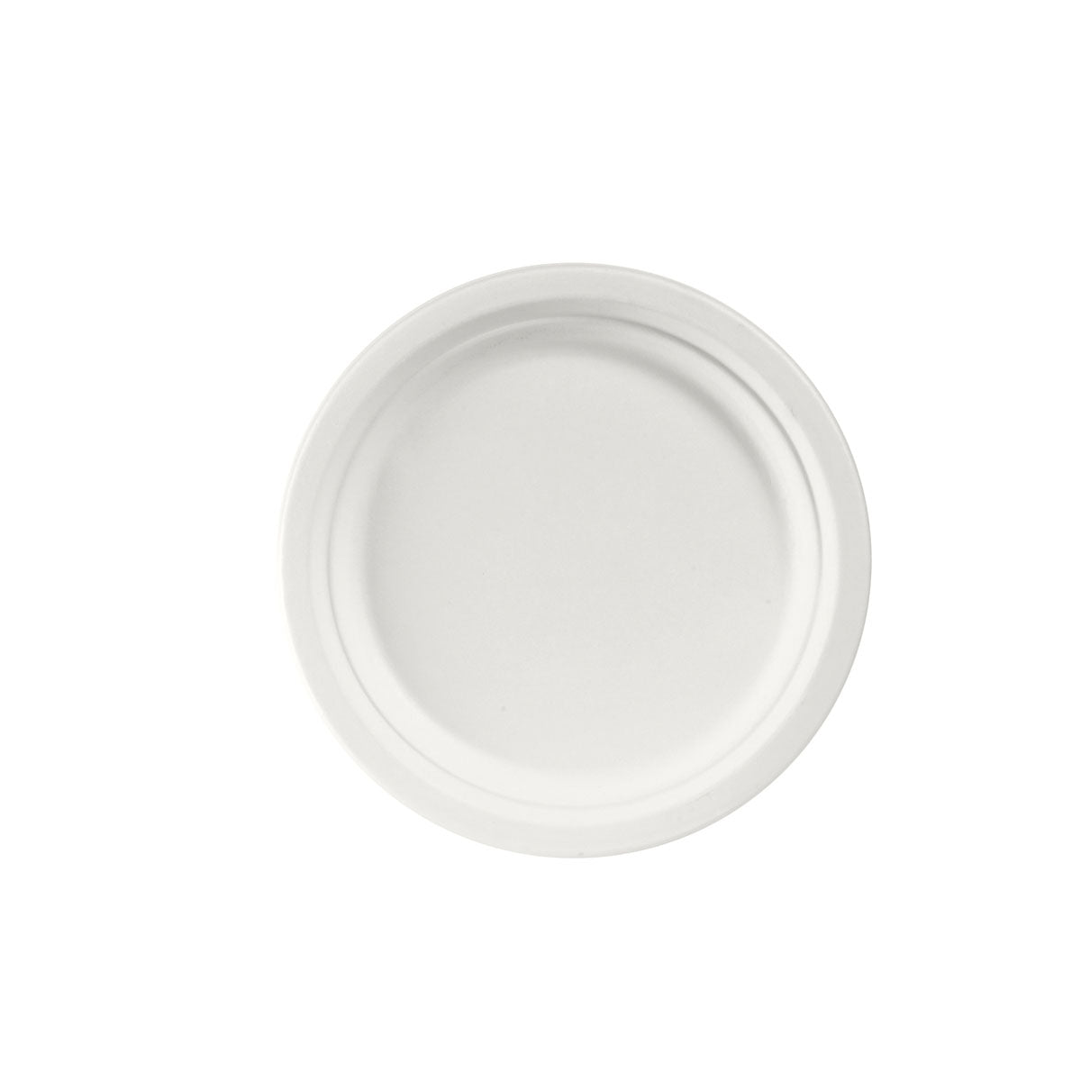 Teller ø 22 cm Weiss, Bagasse  Weiß Bagasse Ø220 | Packung (50 Stück)