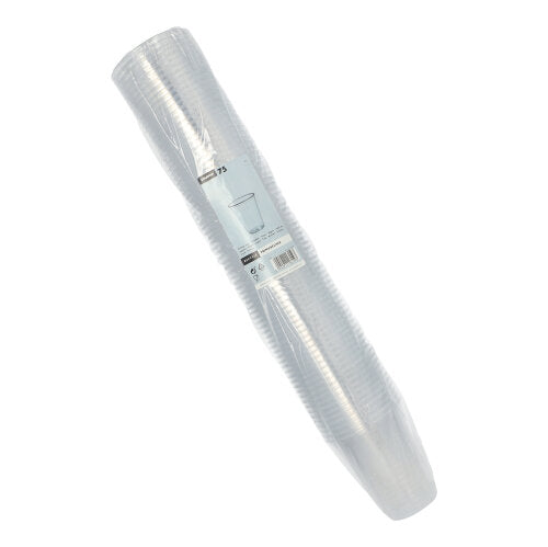 Starpak 75 Trinkbecher, PS klar mit Schaumrand