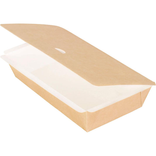 Pappbox, rechteckig, M  Braun Karton/PE 200x120x45  | Packung (250 Stück)