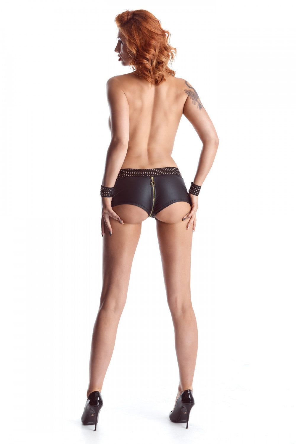 Sensual Gold Zipper Short