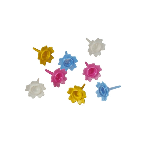 PAPSTAR Halter für Geburtstagskerzen, farbig sortiert, | Faltschachtel (144 Stück)