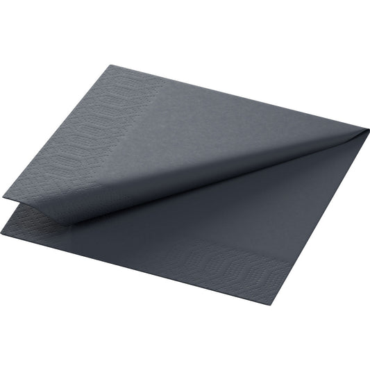 Zellt.-Servietten 24x24 cm, 3-lagig, schwarz - 250 Stück Packung | Packung (250 Servietten)