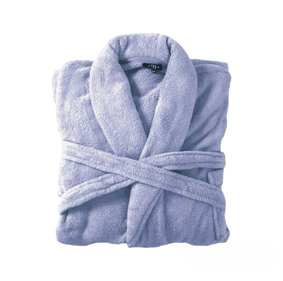 Bademantel flauschig » Saunamantel in Teddy-Plüsch Qualität » leichter/dünner Morgenmantel 100 cm lang » unisex