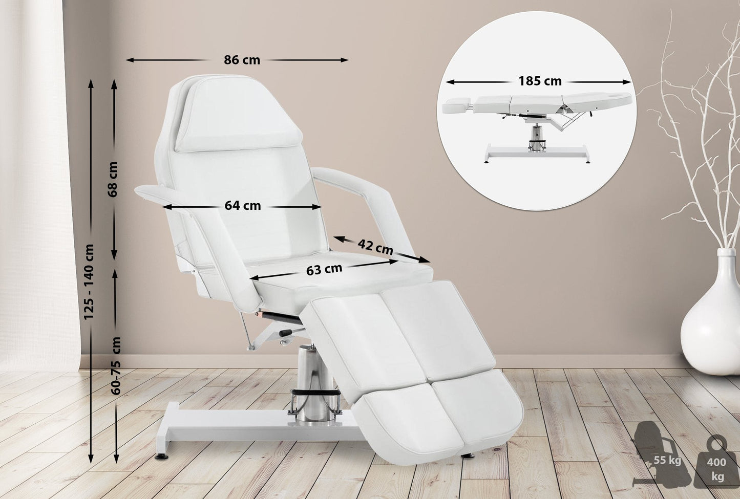 Hydraulische Kosmetikliege Split
