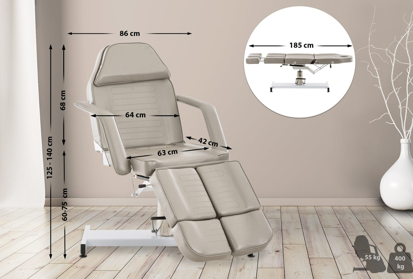 Hydraulische Kosmetikliege Split