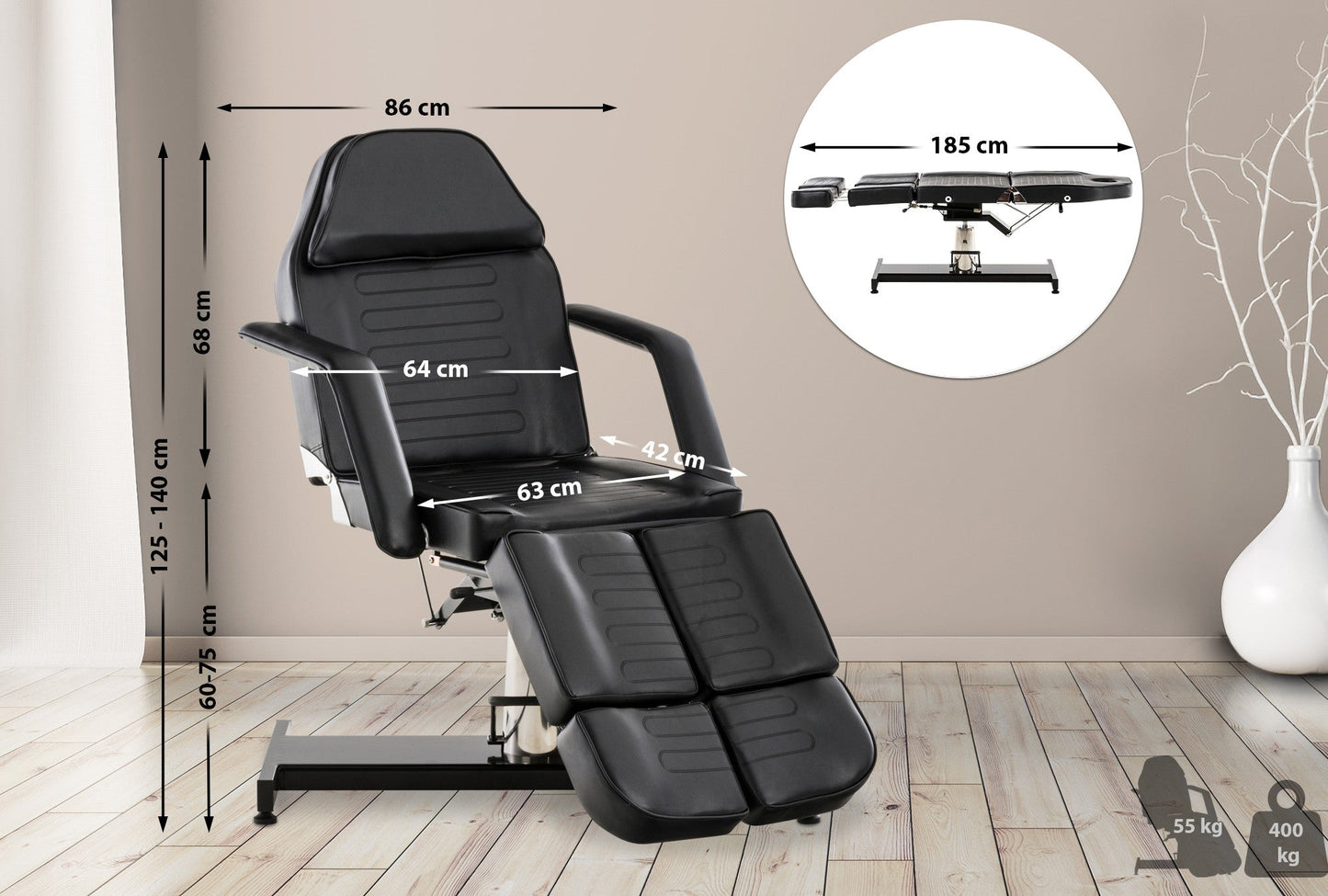 Hydraulische Kosmetikliege Split