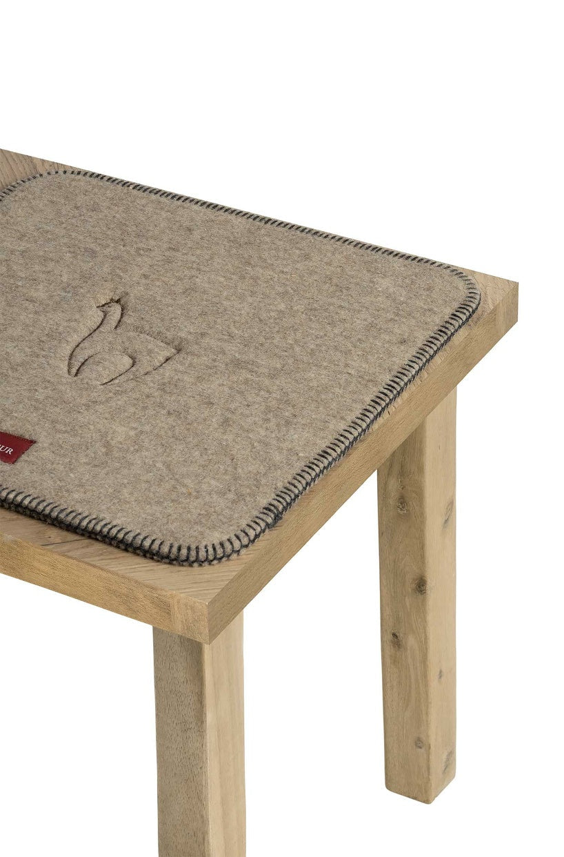 Apu Kuntur - Alpaca Seat Cushion - Brown - 40x40cm - 70% Alpaca 30% Wool