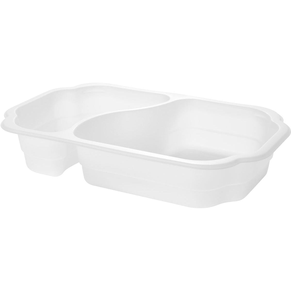 Biokunststoff Schale Take-Away 2 Weiß Biokunststoff 250x159x45  | Packung (246 Stück)