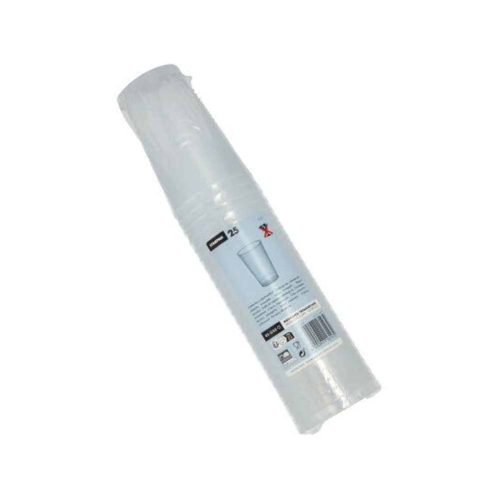 Starpak Mehrweg Plastikbecher (PP) 0,3 l Ø 7,8 cm · 11,8 cm transluzent unzerbrechlich | Packung (25 Stück)