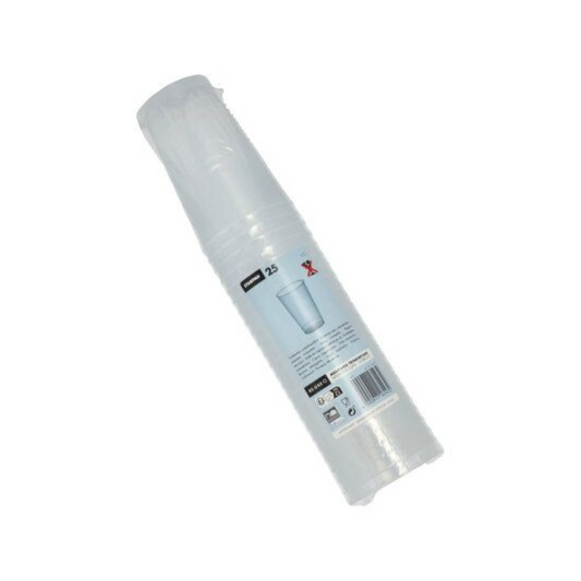 Starpak Mehrweg Plastikbecher (PP) 0,3 l Ø 7,8 cm · 11,8 cm transluzent unzerbrechlich | Packung (25 Stück)