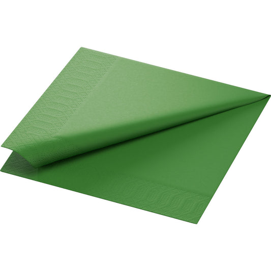 Zellt.Serv. 40x40 cm, 3-lagig, Blattgrün - Hochwertige Servietten | Packung (250 Servietten)