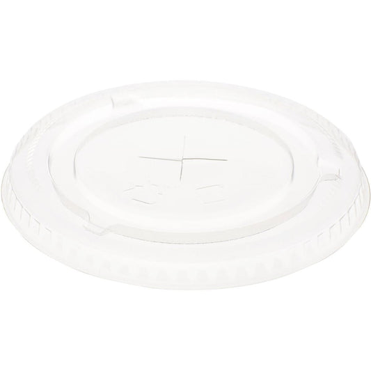 Flacher Deckel mit Kreuzschlitz für 188001-2, rPET  Transparent rPET | Packung (60 Stück)