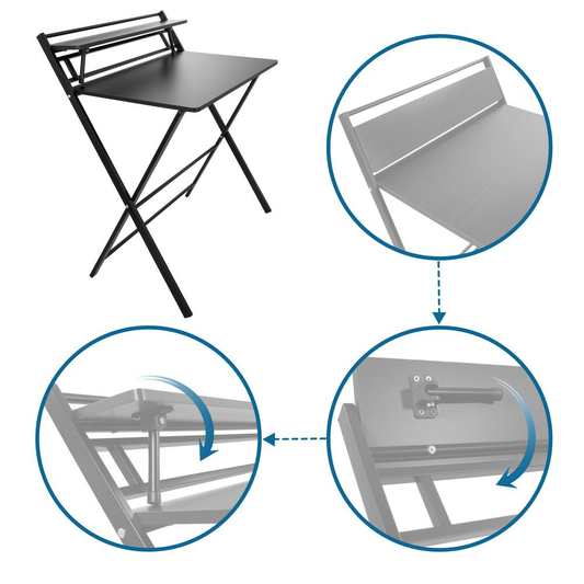 B-grade Hjh Office desk, work table, Easy Clap computer desk, table 92x84 Schw571 
