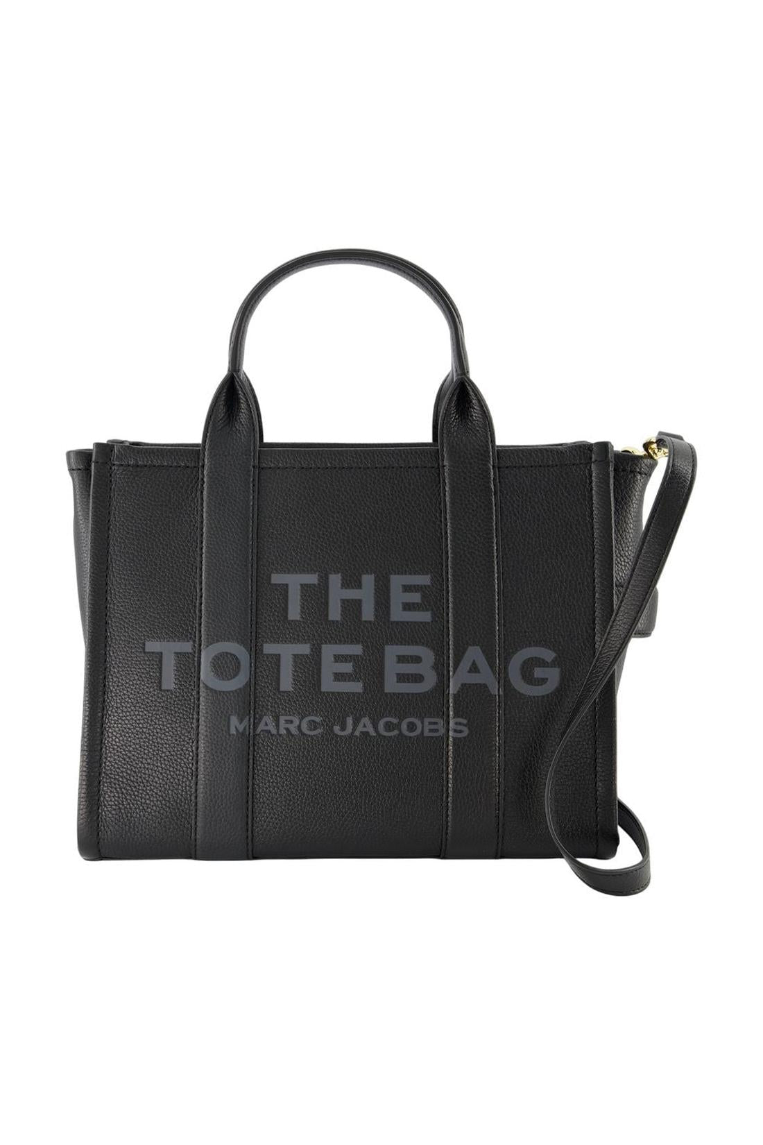 The Medium Tote Tasche aus Leder Schwarz