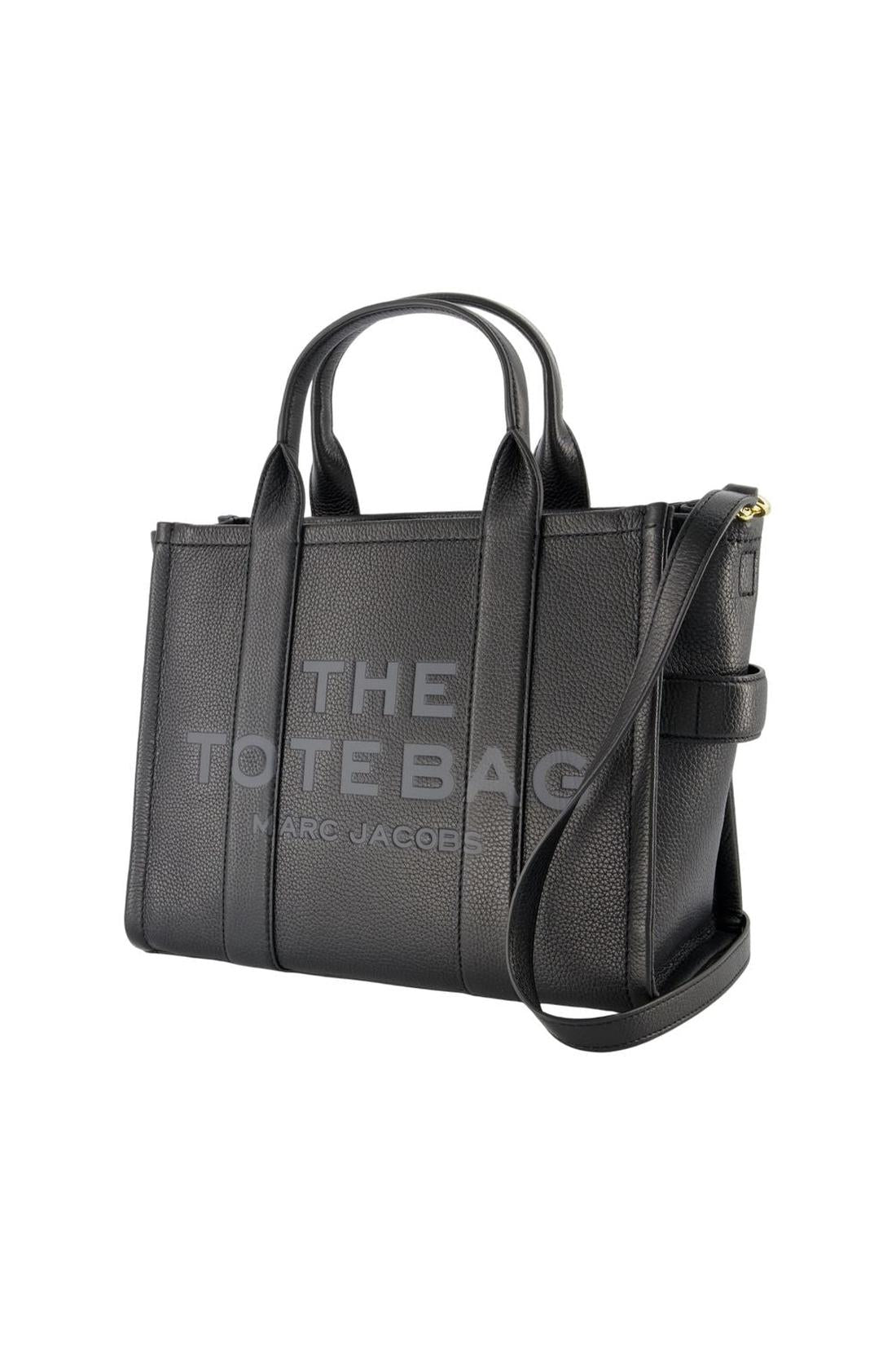 The Medium Tote Tasche aus Leder Schwarz