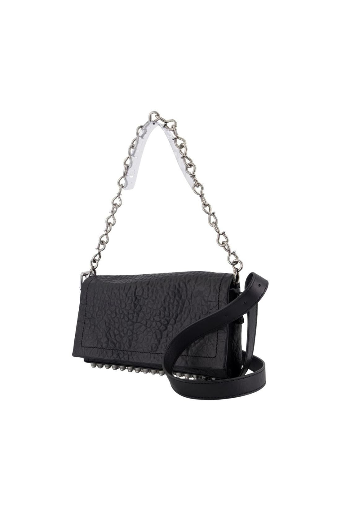 Ricco Crushed Slim Schultertasche - Alexander Wang - Leder - Schwarz