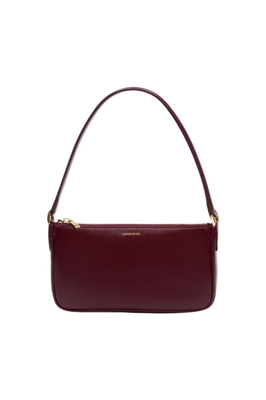 Mini Elly Schultertasche - ANINE BING - Leder - Bordeaux