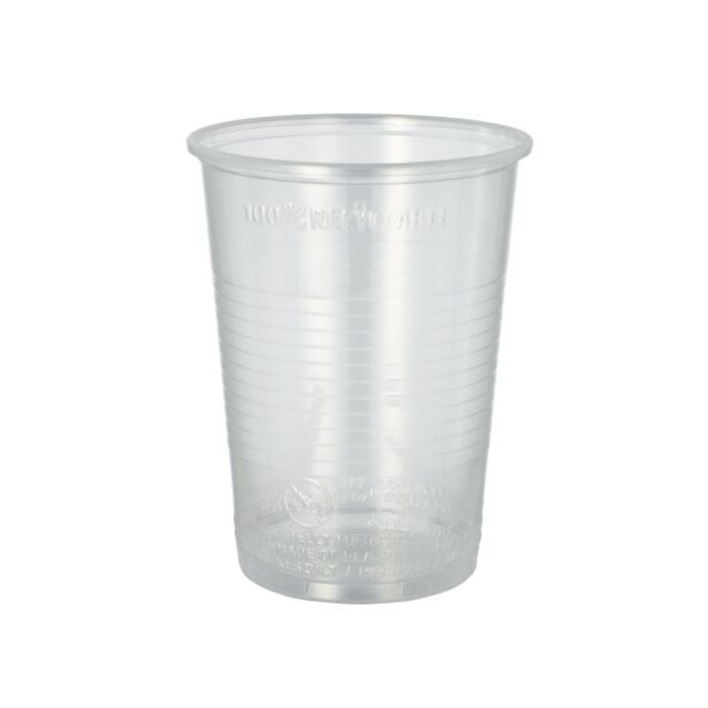 Starpak Plastikbecher (PP) 0,4 l Ø 9,5 cm · 12,2 cm transparent mit Schaumrand | Folie (50 Stück)