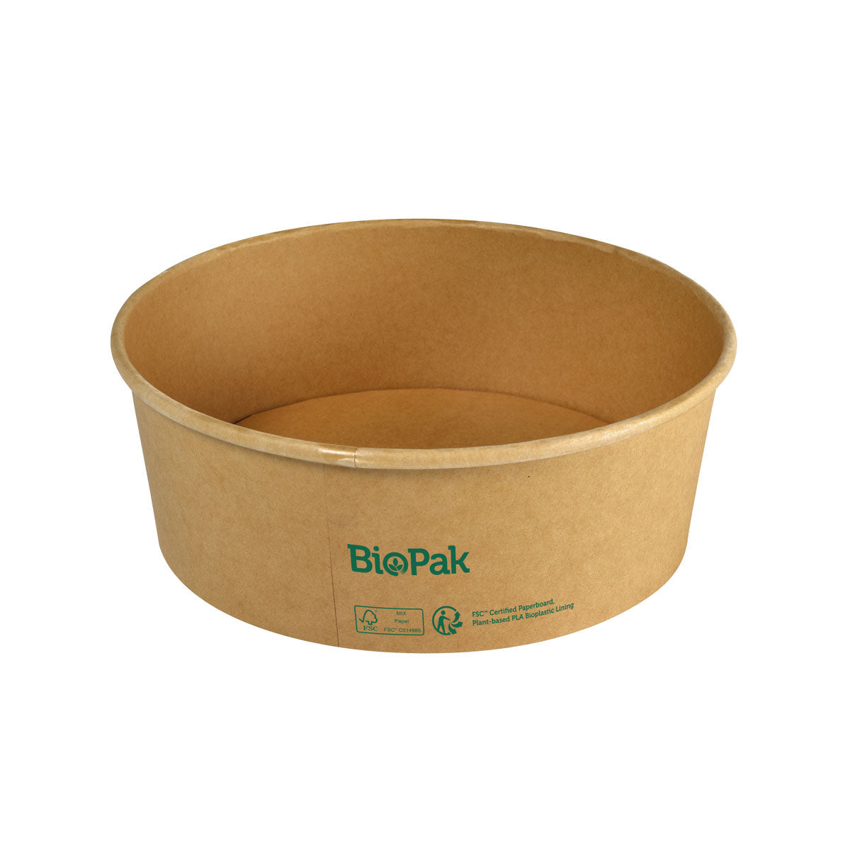 Bowl Ronda WIDE+ Karton/PLA Braun 1300 ml  Braun Karton FSC/PLA 184x184x66 | Packung (25 Stück)