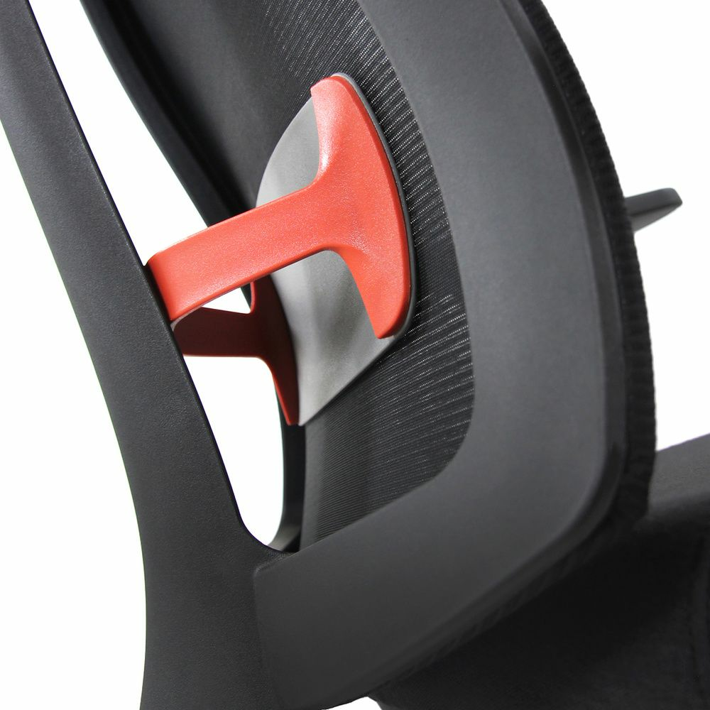 B-flokks Hjh skrifstofustóll með snúningsrúllu úr Kodiak efni, svart skrifborð